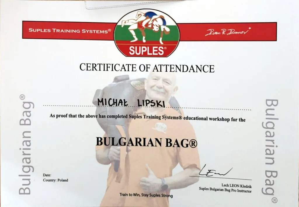 Certyfikat trenera Bulgarian Bag